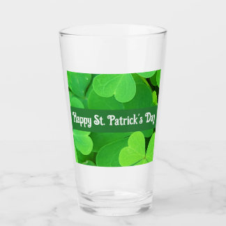 St. Patrick's Day Green Shamrocks and Clovers      Glass