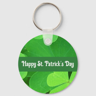 St. Patrick's Day Green Shamrocks and Clovers      Key Ring