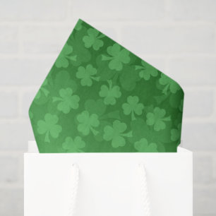 St. Patrick's Day green shamrocks ombre pattern Tissue Paper