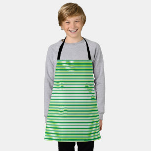 St. Patrick's Day Green Stripes Pattern-54608 Apron