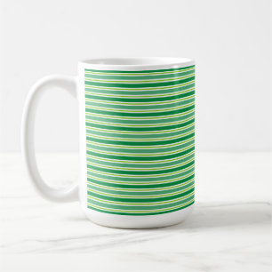 St. Patrick's Day Green Stripes Pattern-54608 Coffee Mug