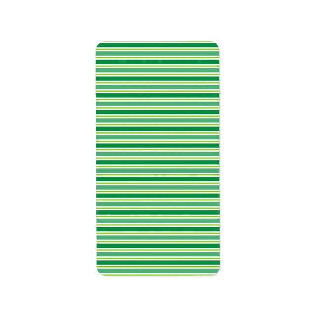 St. Patrick's Day Green Stripes Pattern-54608 Label (Front)