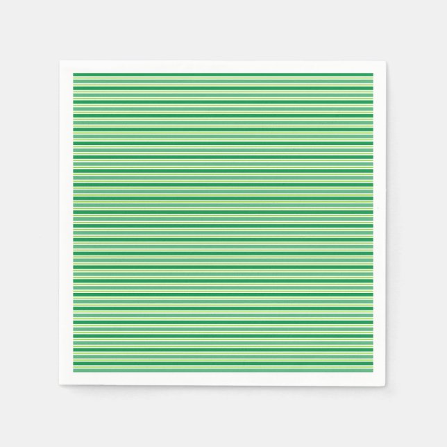St. Patrick's Day Green Stripes Pattern-54608 Napkin (Front)