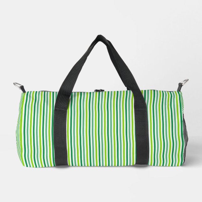 St. Patrick's Day Green Stripes Pattern-54610 Duffle Bag (Front)