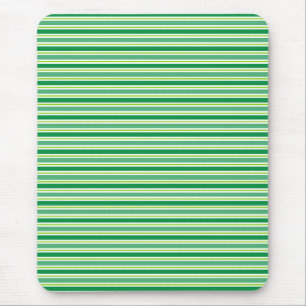 St. Patrick's Day Green Stripes Pattern Mouse Pad