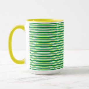 St. Patrick's Day Green Stripes Pattern Mug