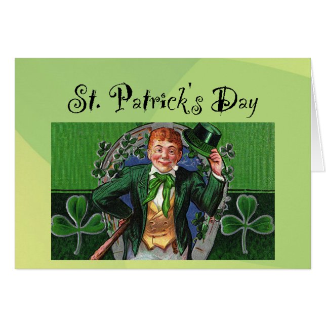 St. Patrick's Day Greeting Card (Front Horizontal)
