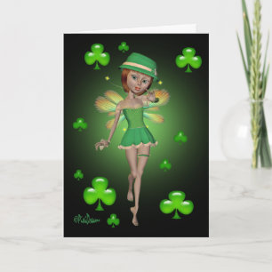 St. Patrick's Day Greeting Card - Irish Pixie