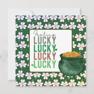 St. Patrick's Day Greeting Card LUCKY 