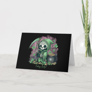 St. Patrick's Day Grim Reaper Holiday Card