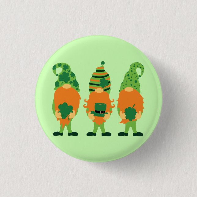 St. Patrick's Day Grnomes 3 Cm Round Badge (Front)
