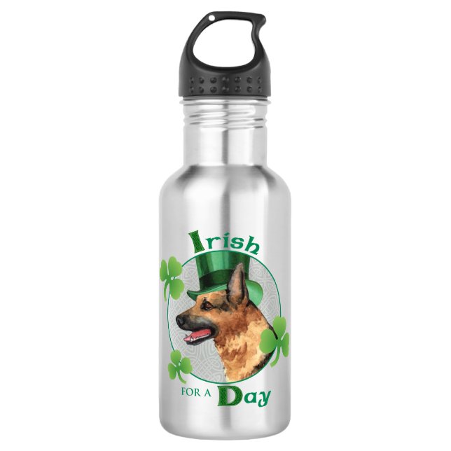 St. Patrick's Day GSD 532 Ml Water Bottle (Front)