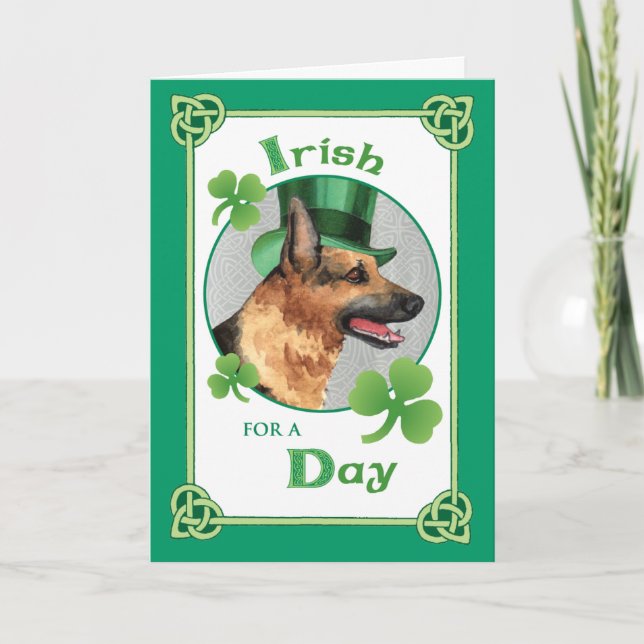 St. Patrick's Day GSD Card (Front)