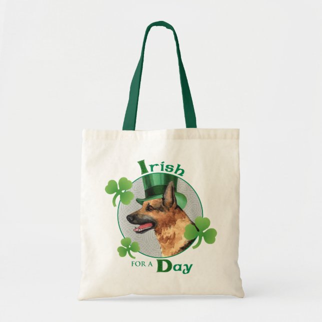 St. Patrick's Day GSD Tote Bag (Front)