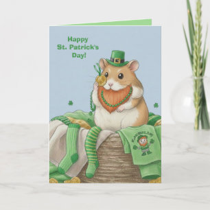 St. Patrick's Day Hamster Greeting Card