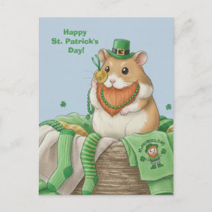 St. Patrick's Day Hamster Postcard