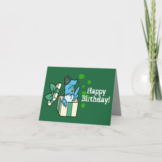 St. Patrick's Day Happy Birthday Card (Front)