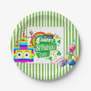 St. Patrick's Day Happy Birthday Paper Plates