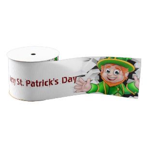 St. Patrick's  Day Happy Birthday Ribbon Grosgrain Ribbon