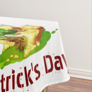 St. Patrick's Day Happy Birthday Tablecloth 