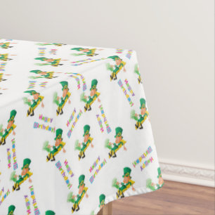 St. Patrick's Day Happy Birthday Tablecloth 