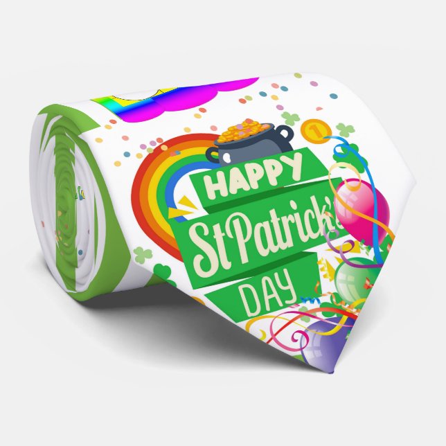 St. Patrick's Day Happy Birthday Tie  (Rolled)