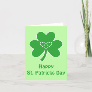 St. Patrick's Day Happy Smile Shamrock Clover Holi Holiday Card