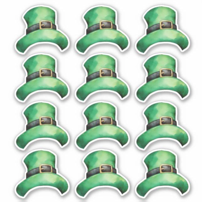 St. Patrick's Day hat sticker sheet (Front)
