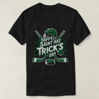 St. Patrick's Day Hat Trick Ice Hockey St. Patrick T-Shirt
