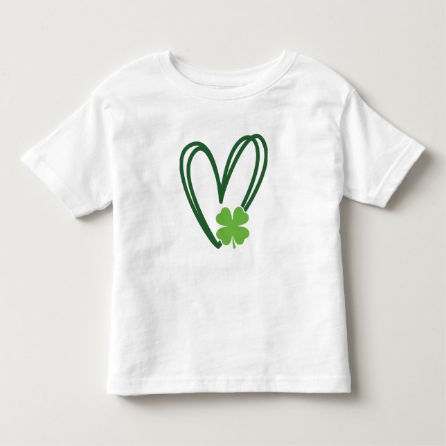 St. Patrick's Day Heart Design T-shirt (Front)