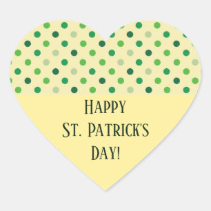 St Patricks Day Heart Heart Sticker