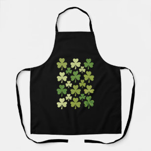St Patrick's Day Heart Lucky Clover Shamrock Apron