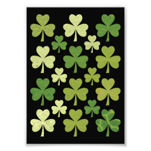 St Patrick's Day Heart Lucky Clover Shamrock  Photo Print