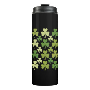 St Patrick's Day Heart Lucky Clover Shamrock Thermal Tumbler