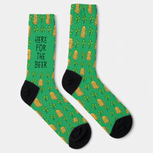 St Patrick's Day 'Here for the Beer' Socks