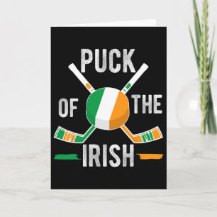 St Patricks Day Hockey Gift For Family Of Ice Hock Card