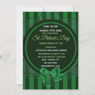 St. Patrick's Day Holiday Dinner Party Invitation