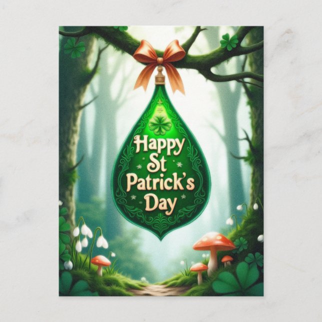 St. Patrick's Day  Holiday Postcard (Front)