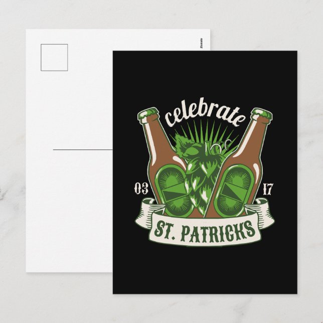 St patricks day holiday postcard (Front/Back)