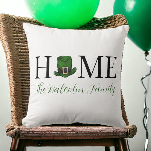 St Patrick's Day Home Green Leprechaun Hat Custom Cushion