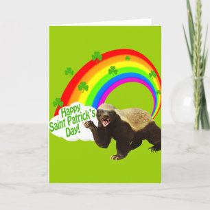 St. Patrick's Day Honey Badger Card