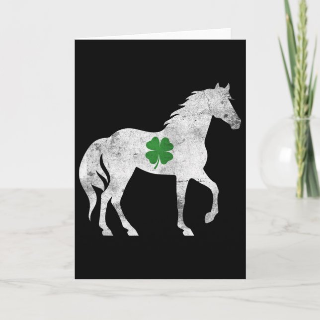 St Patrick's Day Horse Lover  Card (Front)