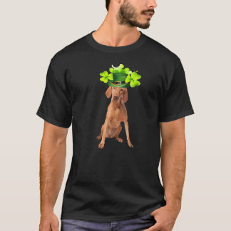 ST Patricks Day Hungarian vizsla Dad Mum Dog Irish T-Shirt