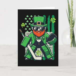 St Patricks Day Ice Hockey Us Flag Saint Paddys Me Card