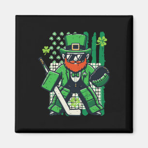 St Patricks Day Ice Hockey Us Flag Saint Paddys Me Magnet