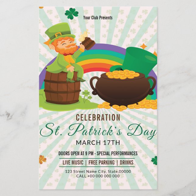 St Patrick's Day Invitation Flyer (Front)