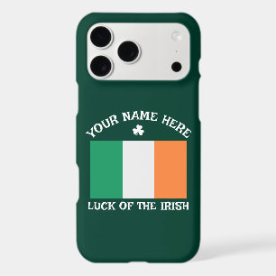 St Patrick's Day Ireland Flag Custom Name Shamrock