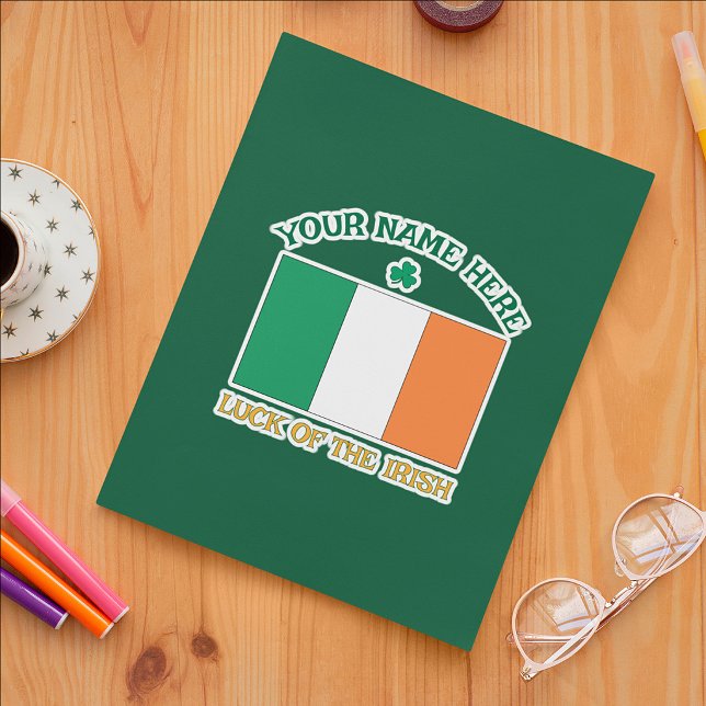 St Patrick's Day Ireland Flag Custom Name Shamrock (Creator Uploaded)