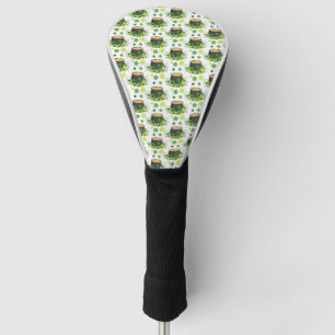 St Patricks Day Ireland Green Clover Leprechaun Golf Head Cover