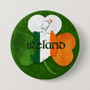 St. Patrick's Day - Ireland/Map 7.5 Cm Round Badge